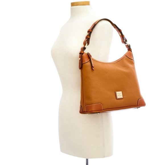 Dooney & Bourke NWT Pebble Leather Hobo - Camel - Picture 4 of 4
